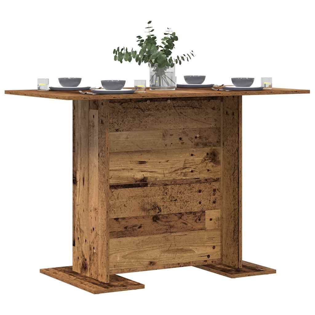 Eettafel Oudhout 110 x 60 x 75 cm Bewerkt hout