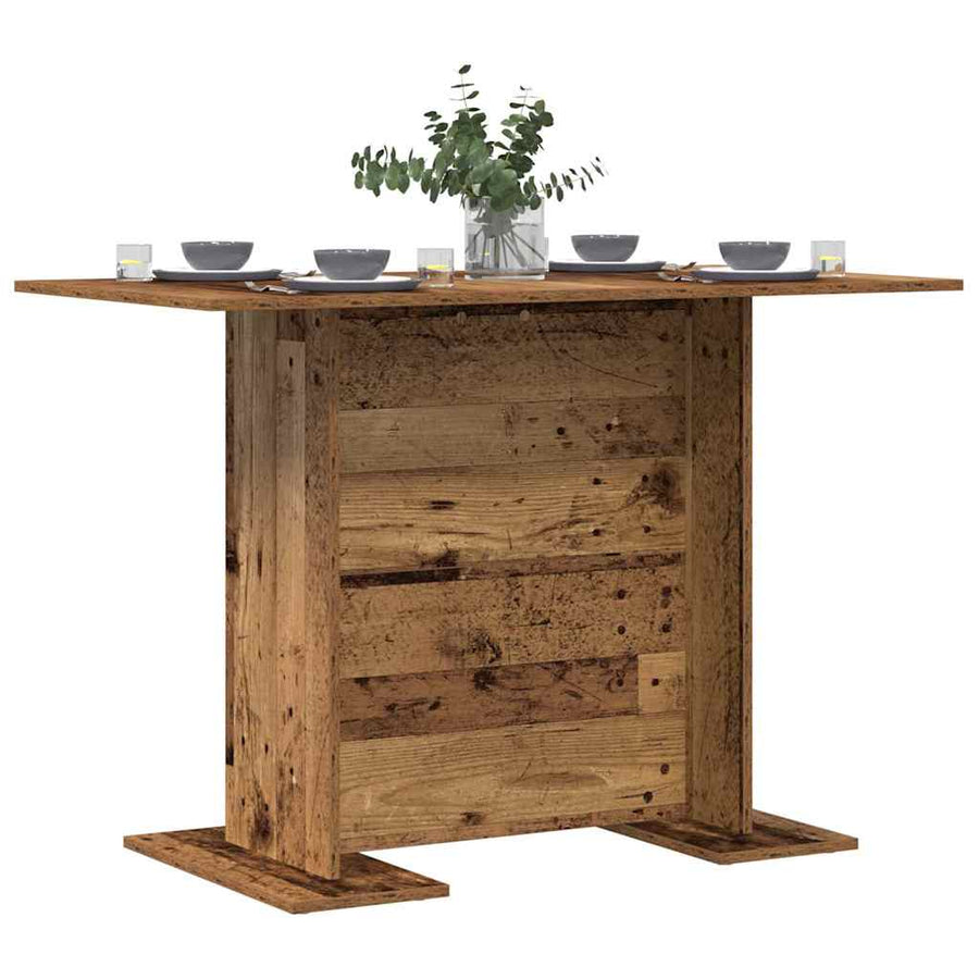 Eettafel Oudhout 110 x 60 x 75 cm Bewerkt hout