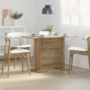 Eettafel 110x60x75 cm bewerkt hout artisanaal eikenkleurig