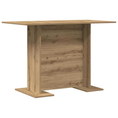 Eettafel artisanaal eikenkleurig 110 x 60 x 75 cm Bewerkt hout