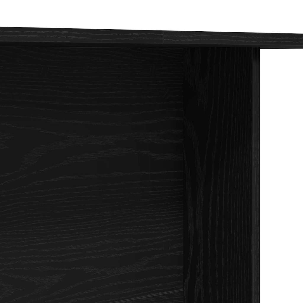 Eettafel Zwart eiken 110 x 60 x 75 cm Bewerkt hout