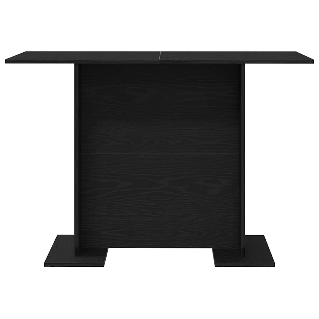 Eettafel Zwart eiken 110 x 60 x 75 cm Bewerkt hout