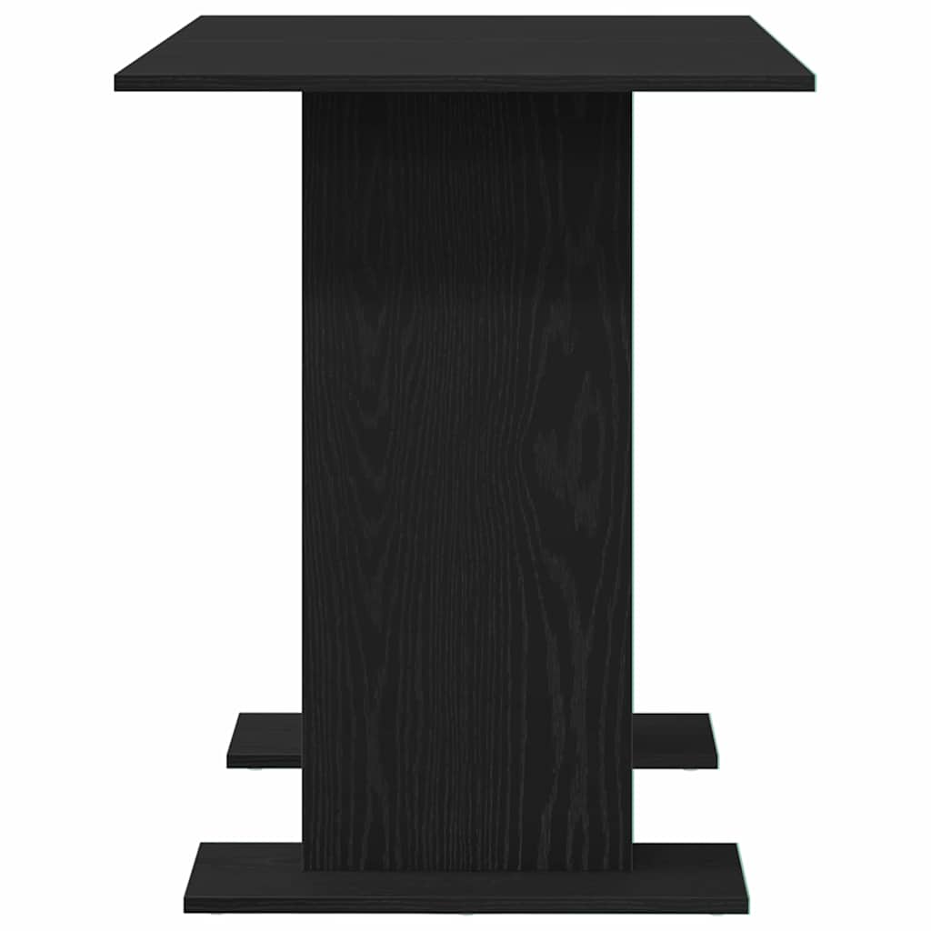Eettafel Zwart eiken 110 x 60 x 75 cm Bewerkt hout