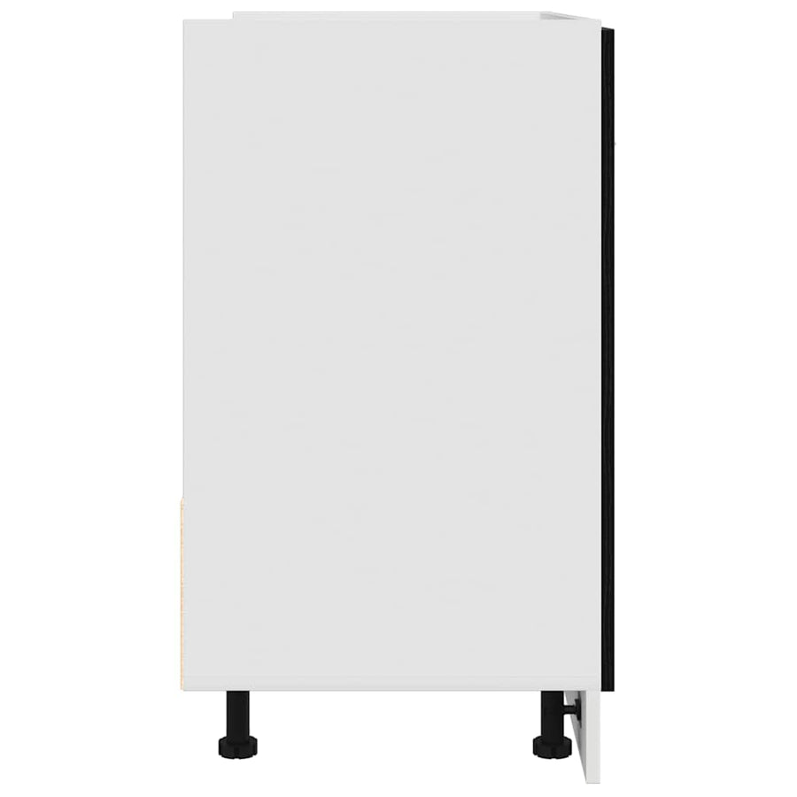 Onderkast voor spoelbak zwart eiken 80x46x81,5 cm bewerkt hout