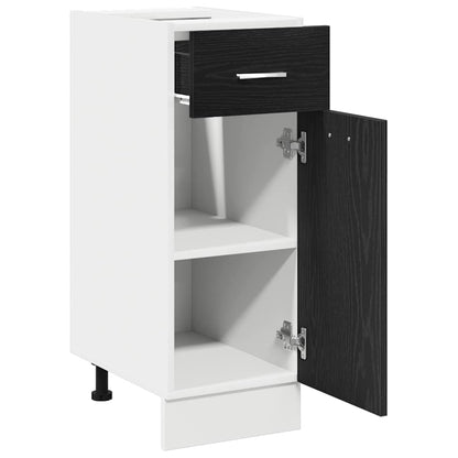 Hangkast met lade Zwart Eiken 30 x 46 x 81,5 cm Bewerkt hout
