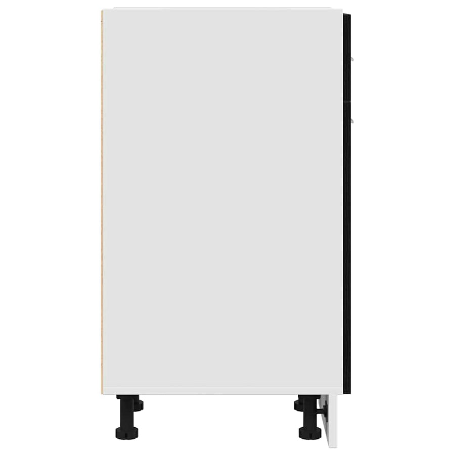 Hangkast met lade Zwart Eiken 30 x 46 x 81,5 cm Bewerkt hout