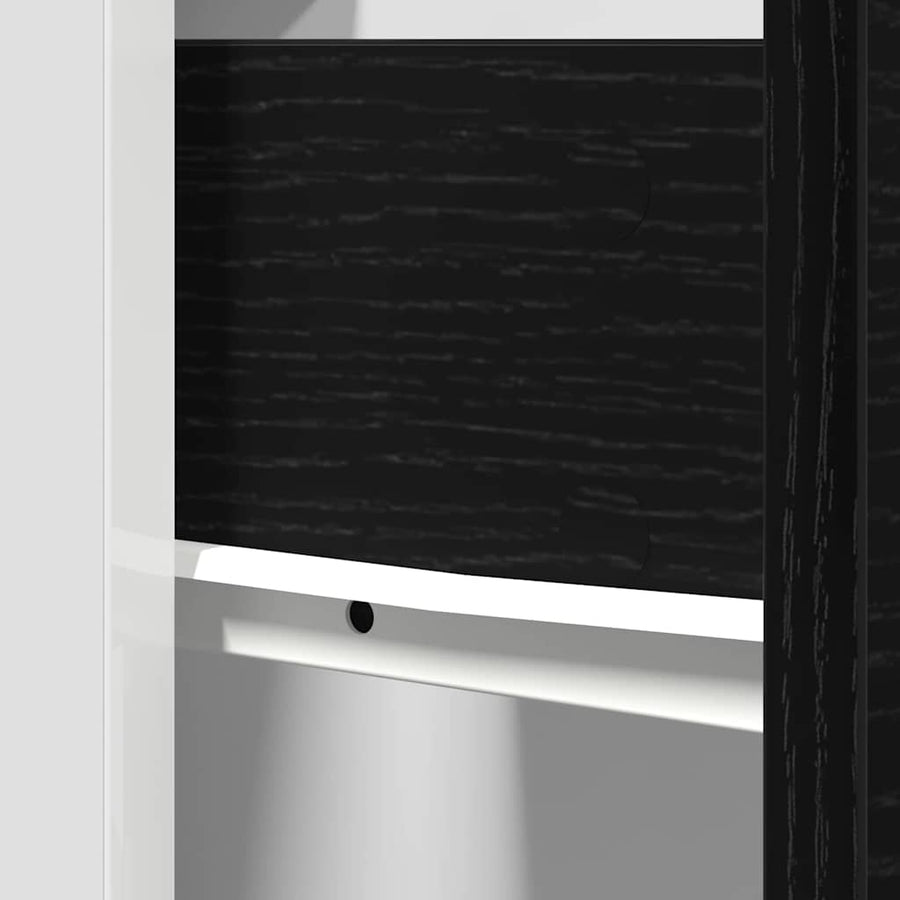 Hangkast met lade Zwart Eiken 40 x 46 x 81,5 cm Bewerkt hout