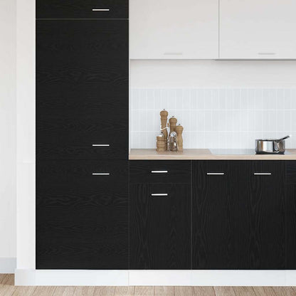 Hangkast met lade Zwart Eiken 40 x 46 x 81,5 cm Bewerkt hout