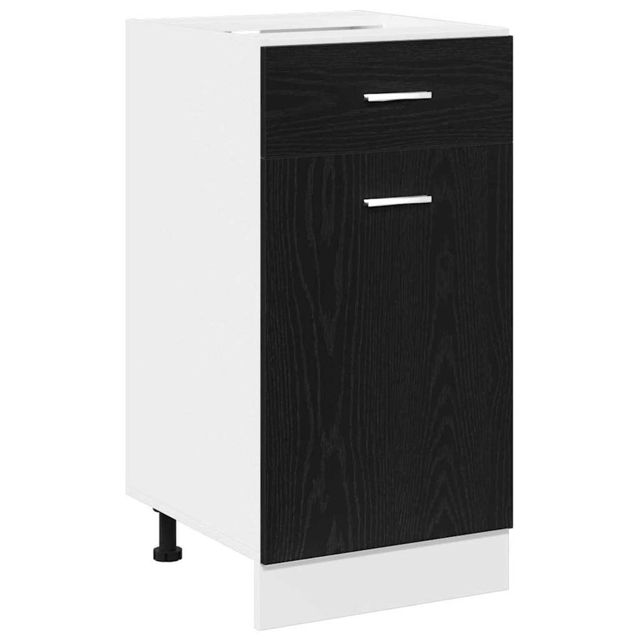 Hangkast met lade Zwart Eiken 40 x 46 x 81,5 cm Bewerkt hout