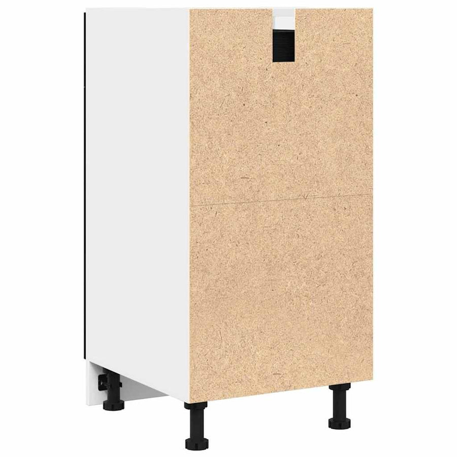 Hangkast met lade Zwart Eiken 40 x 46 x 81,5 cm Bewerkt hout