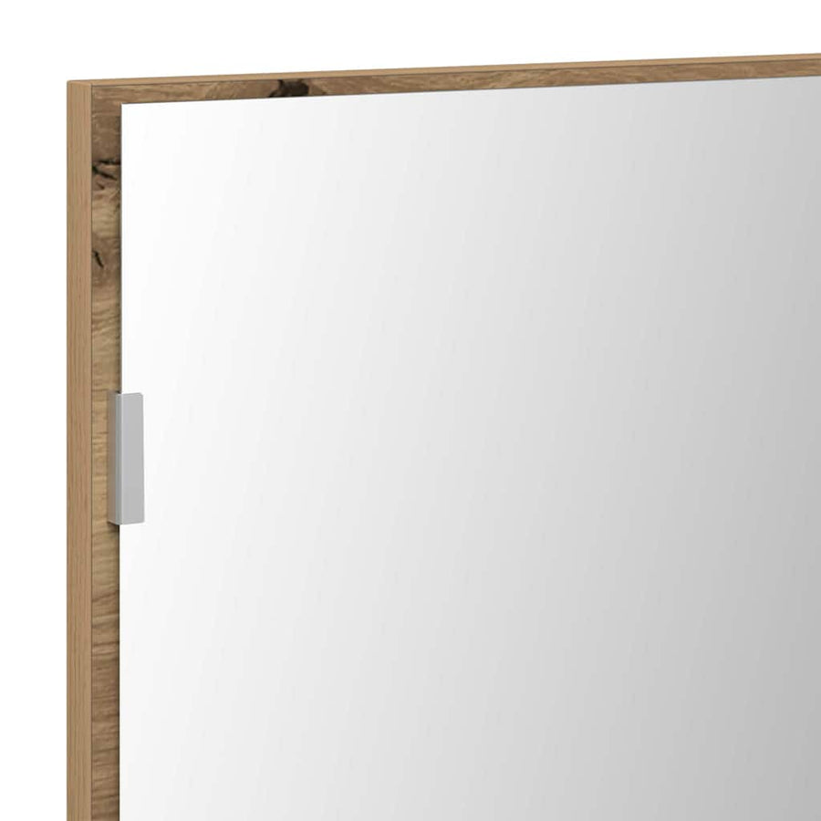 Badkamerspiegelkast met LED 80x37 cm artisanaal eikenkleur