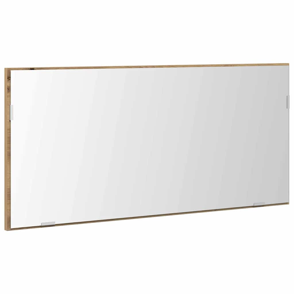 Badkamerspiegelkast met LED 80x37 cm artisanaal eikenkleur
