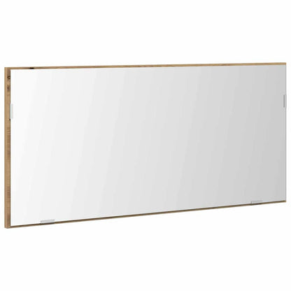 Badkamerspiegelkast met LED 80x37 cm artisanaal eikenkleur