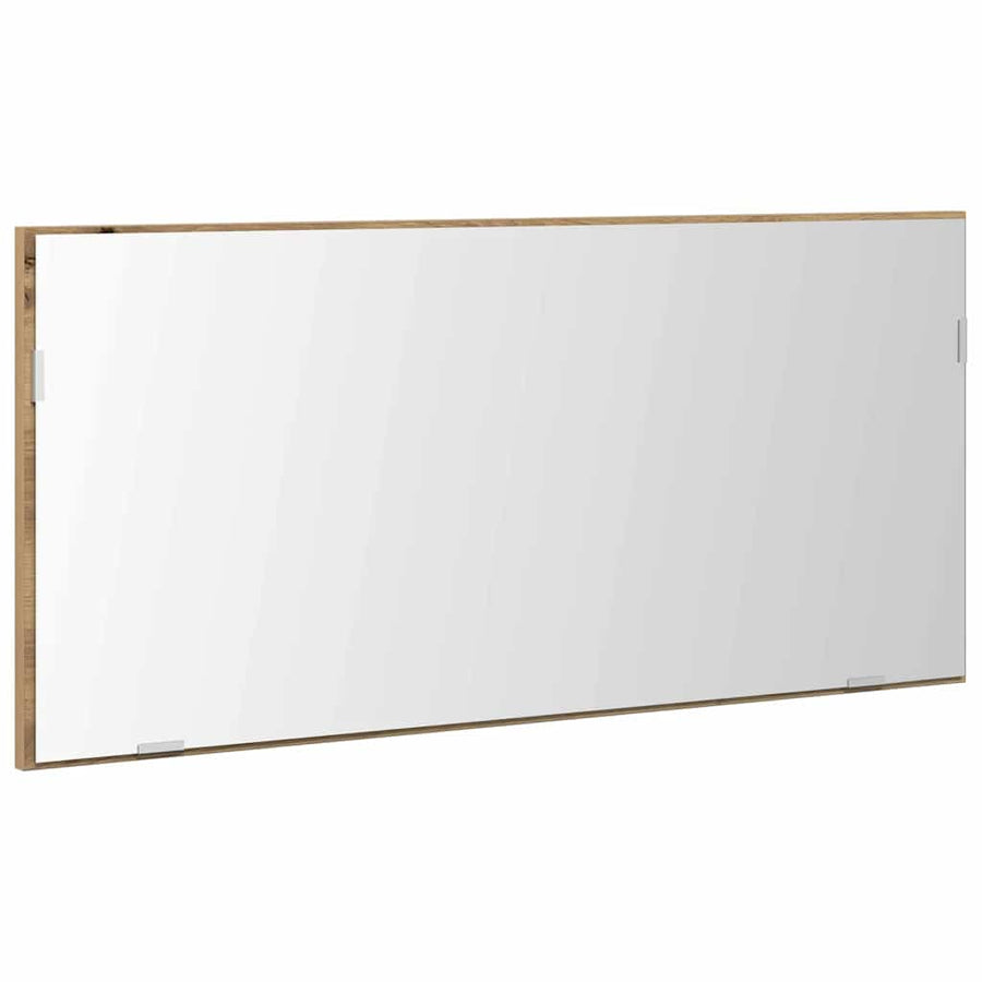 Badkamerspiegelkast met LED 80x37 cm artisanaal eikenkleur