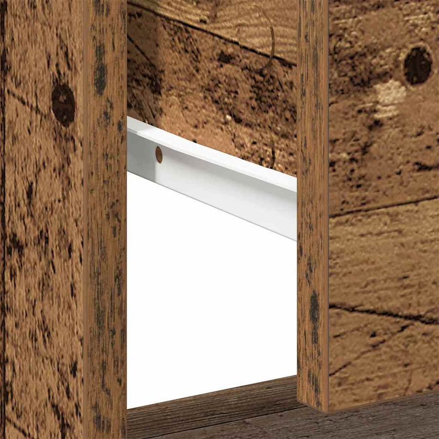 Nachtkastje met lade 2 pcs Oudhout 45 x 34 x 44 cm Bewerkt hout
