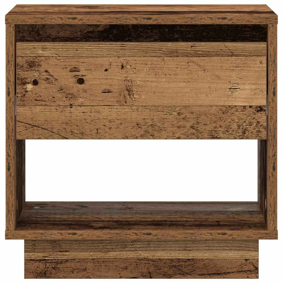 Nachtkastje met lade 2 pcs Oudhout 45 x 34 x 44 cm Bewerkt hout