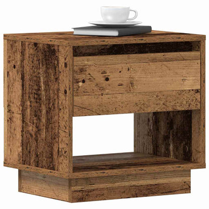 Nachtkastje met lade 2 pcs Oudhout 45 x 34 x 44 cm Bewerkt hout
