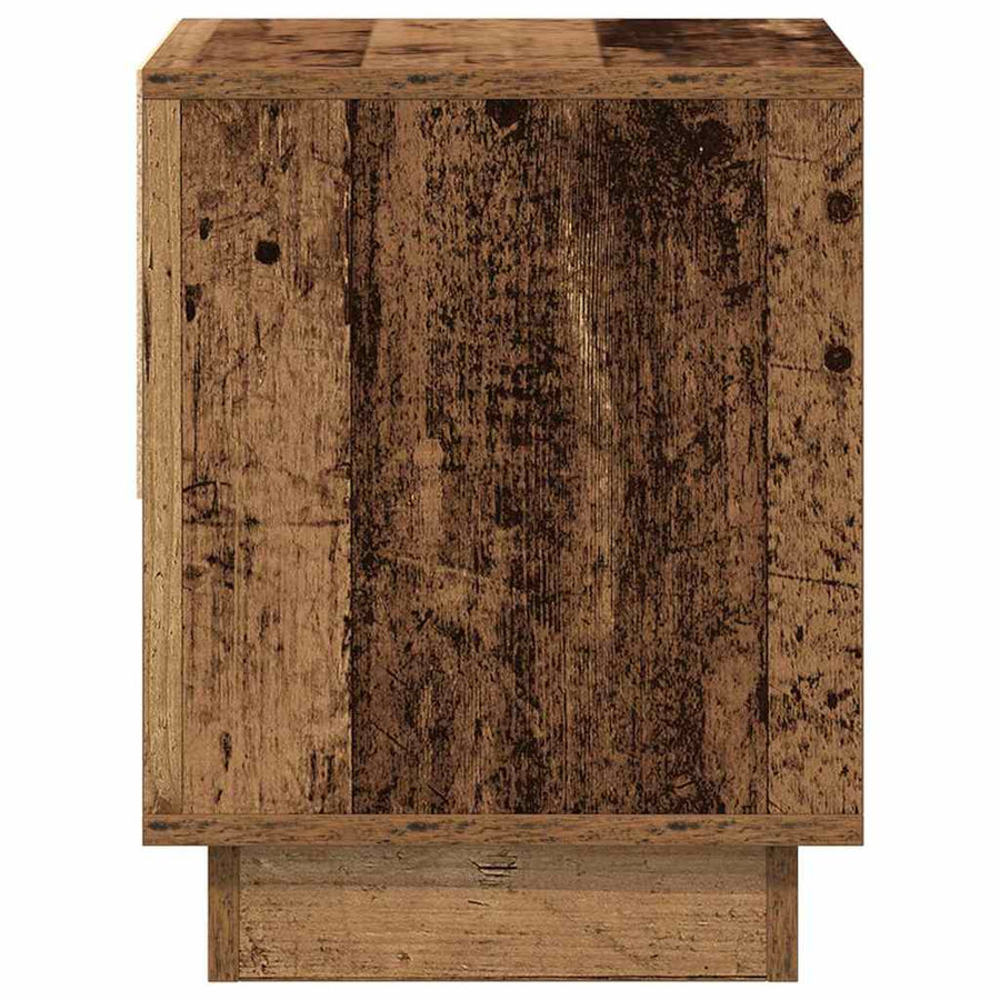 Nachtkastje met lade 2 pcs Oudhout 45 x 34 x 44 cm Bewerkt hout