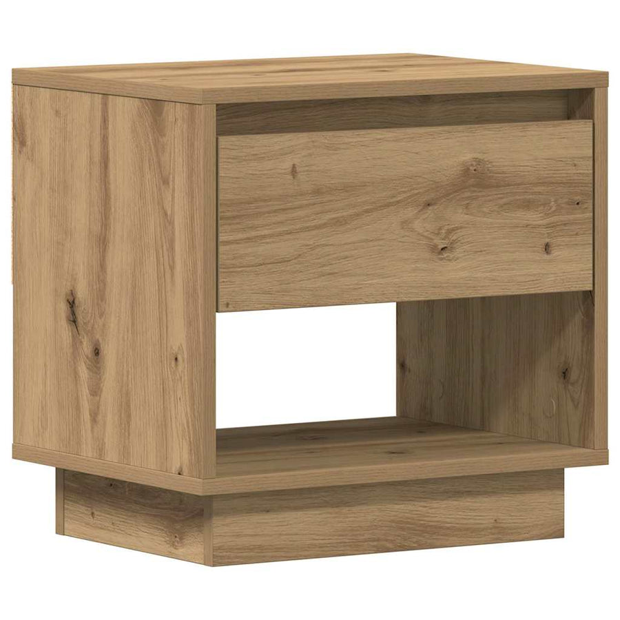 Nachtkastje met lade Artisan Eiken 45 x 34 x 44 cm Bewerkt hout