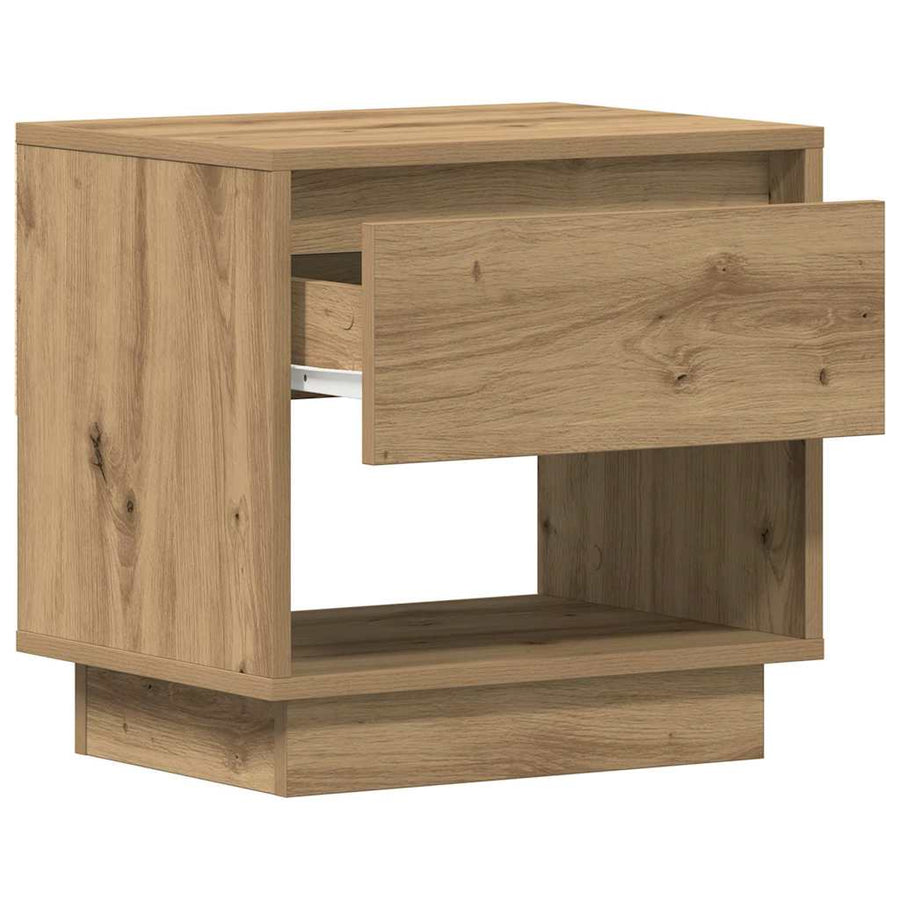 Nachtkastje met lade Artisan Eiken 45 x 34 x 44 cm Bewerkt hout