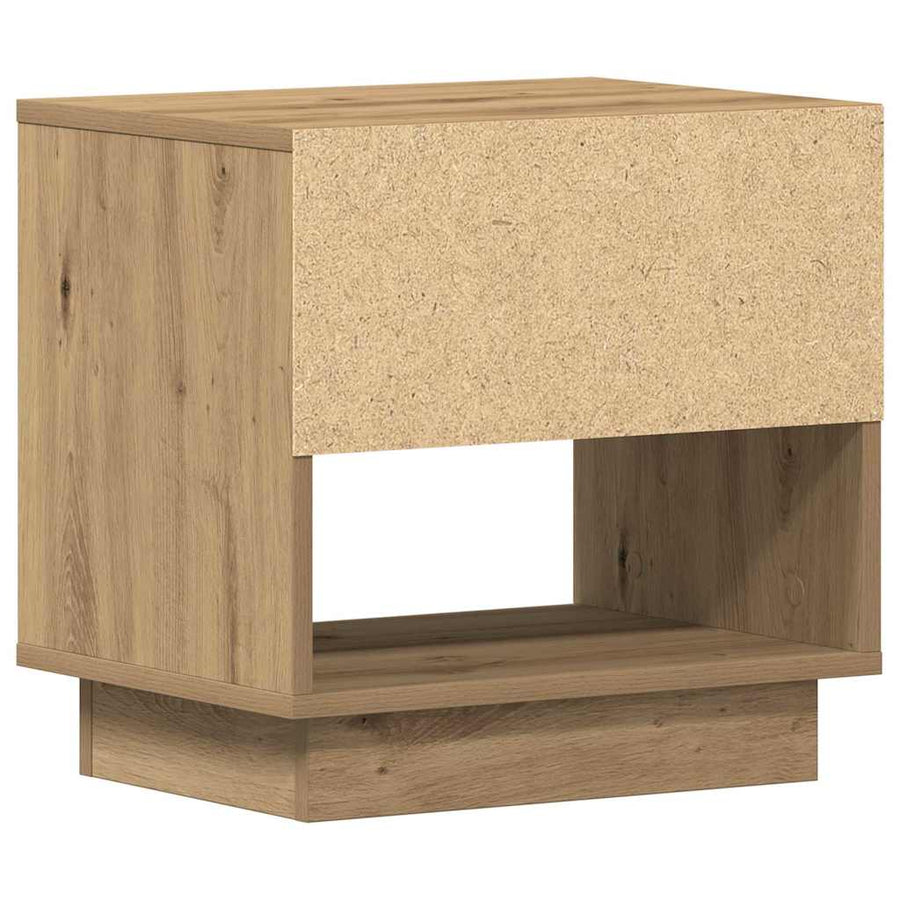 Nachtkastje met lade Artisan Eiken 45 x 34 x 44 cm Bewerkt hout