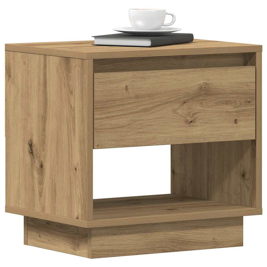 Nachtkastje met lade Artisan Eiken 45 x 34 x 44 cm Bewerkt hout