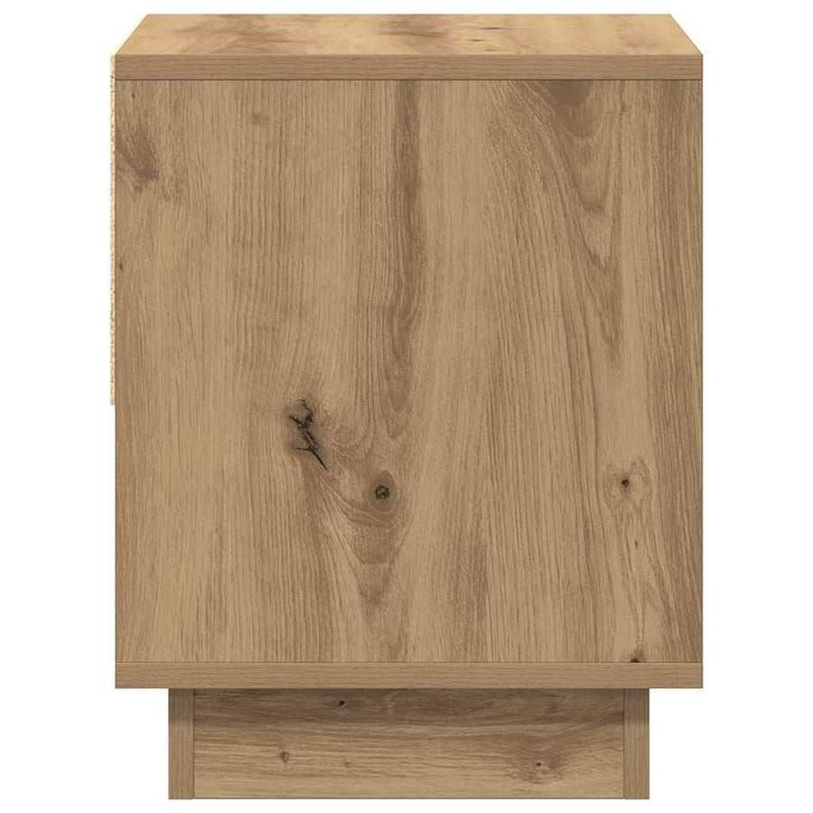 Nachtkastje met lade Artisan Eiken 45 x 34 x 44 cm Bewerkt hout