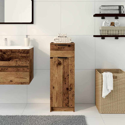 Badkamer Kast met lade Oud hout 32 x 34 x 90 cm Bewerkt hout