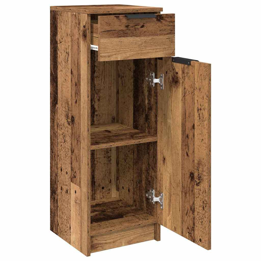 Badkamer Kast met lade Oud hout 32 x 34 x 90 cm Bewerkt hout