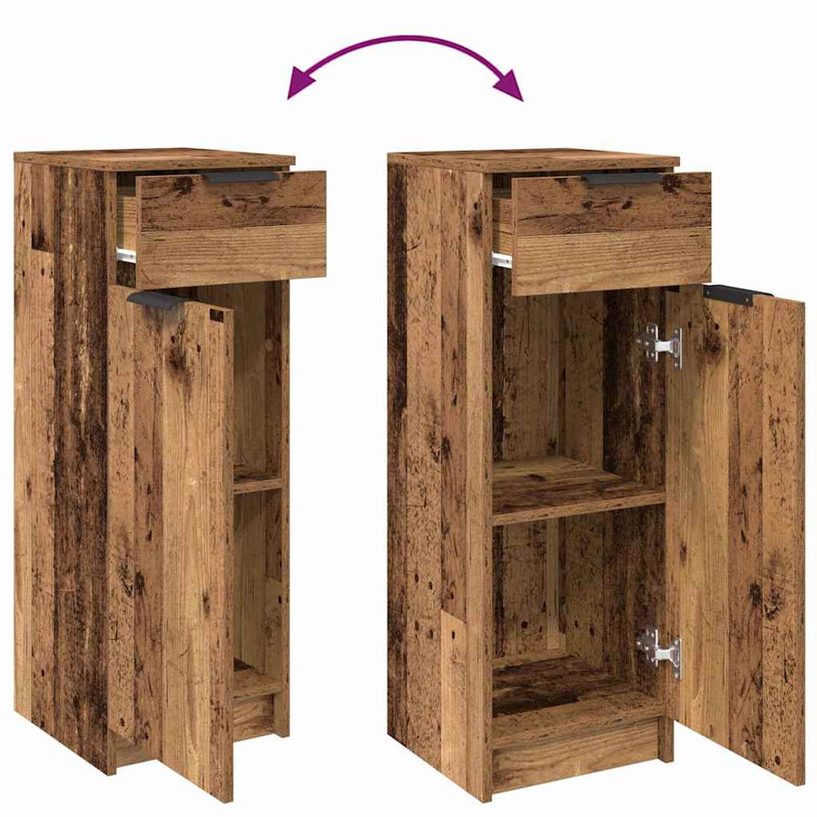 Badkamer Kast met lade Oud hout 32 x 34 x 90 cm Bewerkt hout