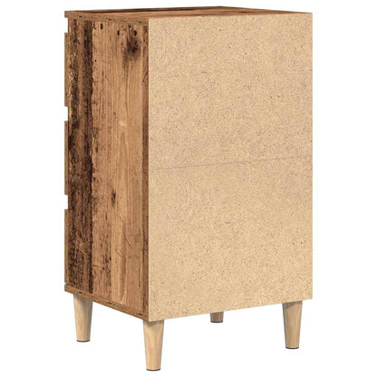 Nachtkastje met lade Oudhout 40 x 35 x 70 cm Bewerkt hout