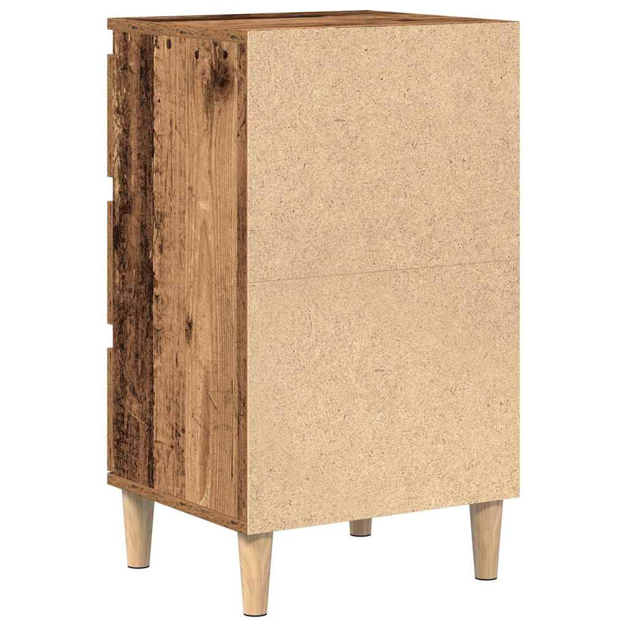 Nachtkastje met lade Oudhout 40 x 35 x 70 cm Bewerkt hout