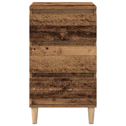 Nachtkastje met lade Oudhout 40 x 35 x 70 cm Bewerkt hout