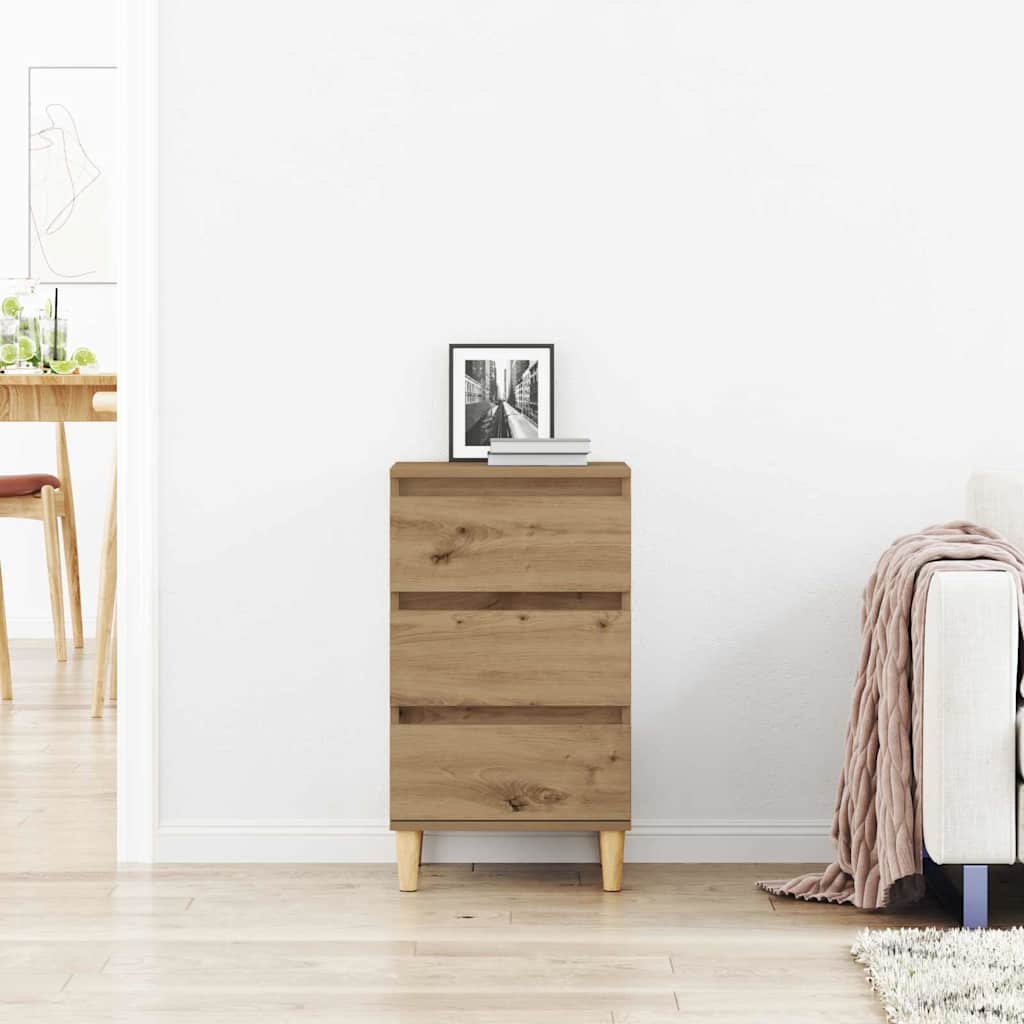 Nachtkastje met lade Artisan Eiken 40 x 35 x 70 cm Bewerkt hout