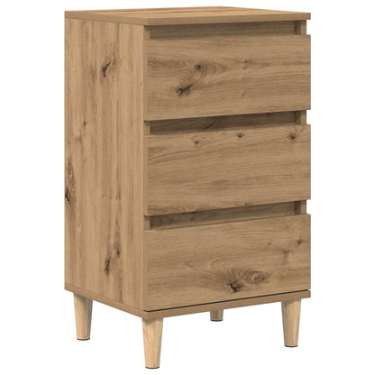 Nachtkastje met lade Artisan Eiken 40 x 35 x 70 cm Bewerkt hout