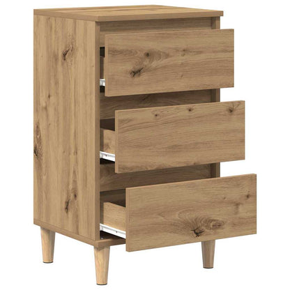 Nachtkastje met lade Artisan Eiken 40 x 35 x 70 cm Bewerkt hout