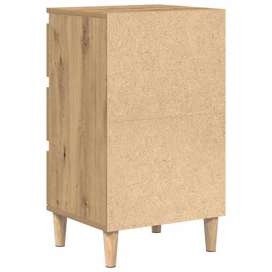 Nachtkastje met lade Artisan Eiken 40 x 35 x 70 cm Bewerkt hout
