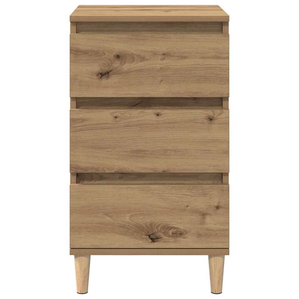 Nachtkastje met lade Artisan Eiken 40 x 35 x 70 cm Bewerkt hout