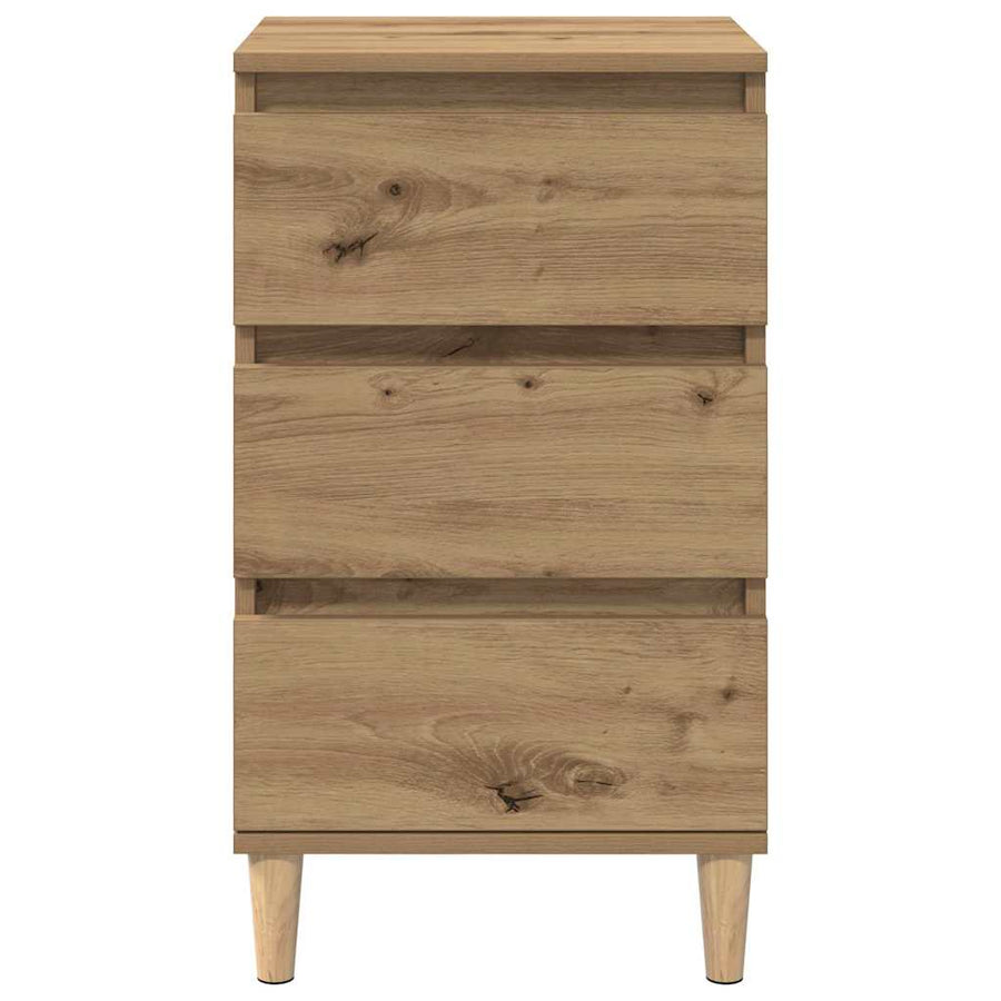 Nachtkastje met lade Artisan Eiken 40 x 35 x 70 cm Bewerkt hout