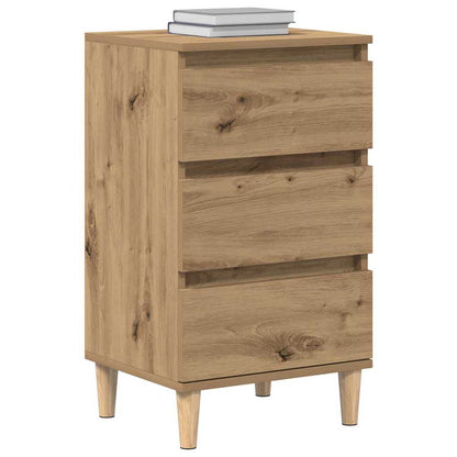 Nachtkastje met lade Artisan Eiken 40 x 35 x 70 cm Bewerkt hout