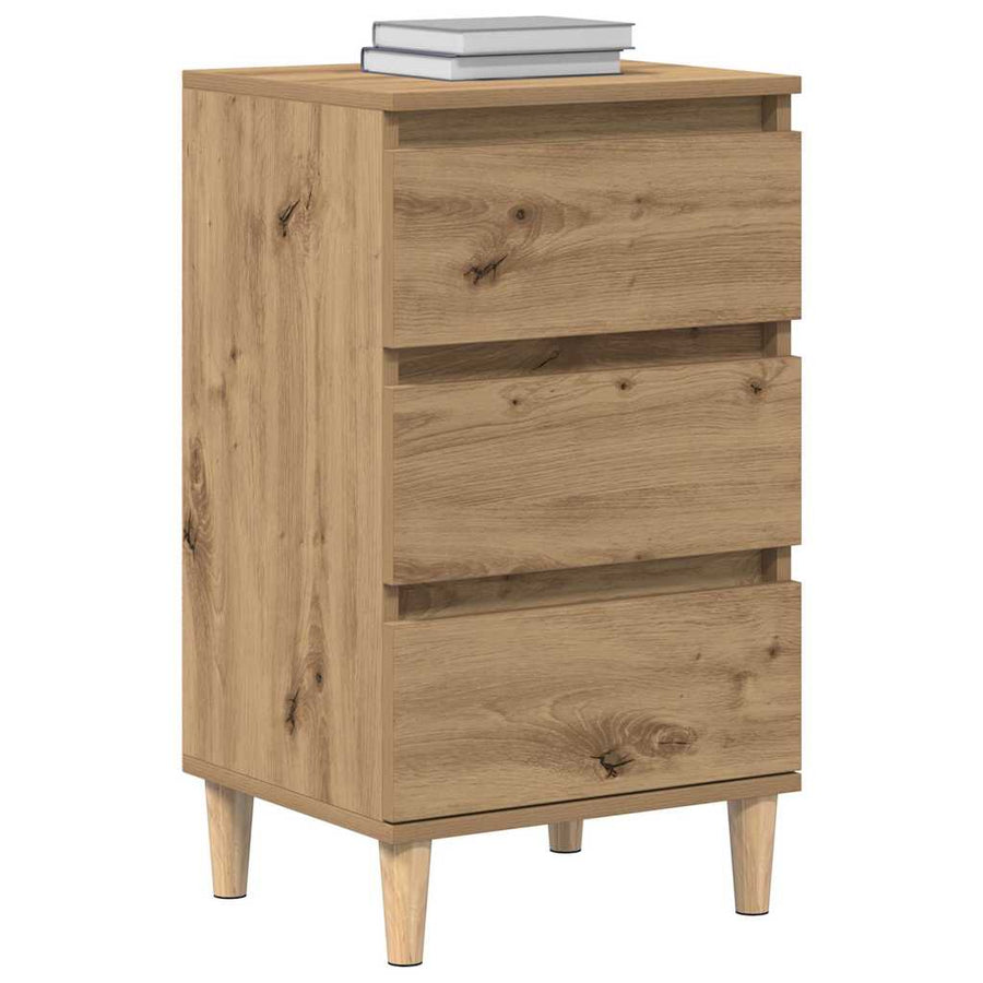 Nachtkastje met lade Artisan Eiken 40 x 35 x 70 cm Bewerkt hout