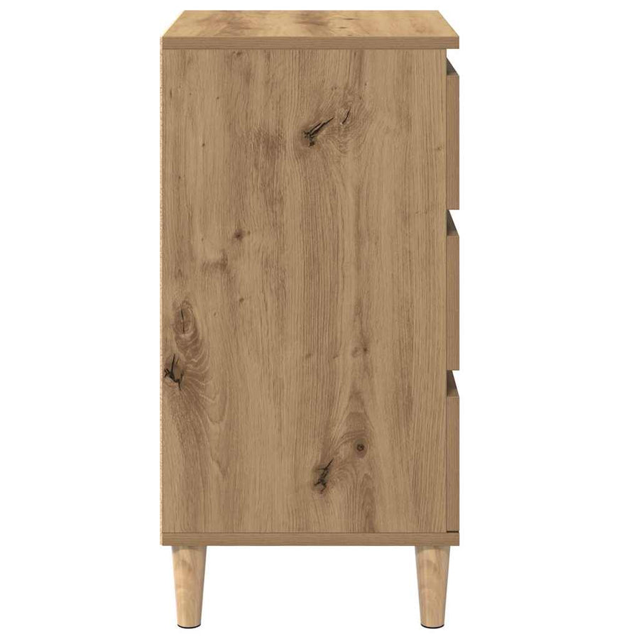 Nachtkastje met lade Artisan Eiken 40 x 35 x 70 cm Bewerkt hout