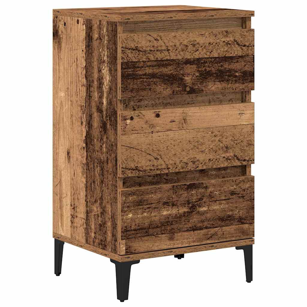 Nachtkastje met lade Oudhout 45 x 35 x 44 cm Bewerkt hout