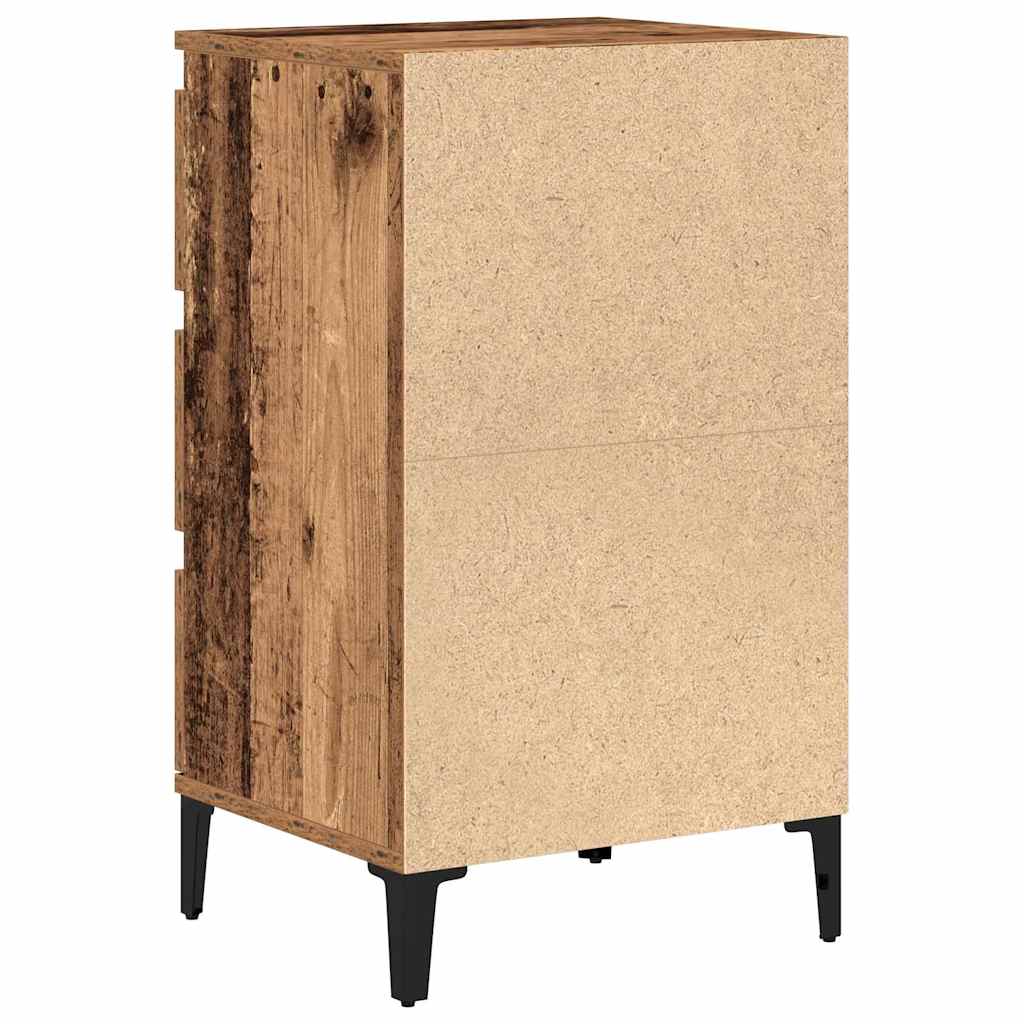 Nachtkastje met lade Oudhout 45 x 35 x 44 cm Bewerkt hout