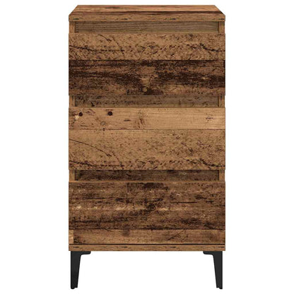 Nachtkastje met lade Oudhout 45 x 35 x 44 cm Bewerkt hout