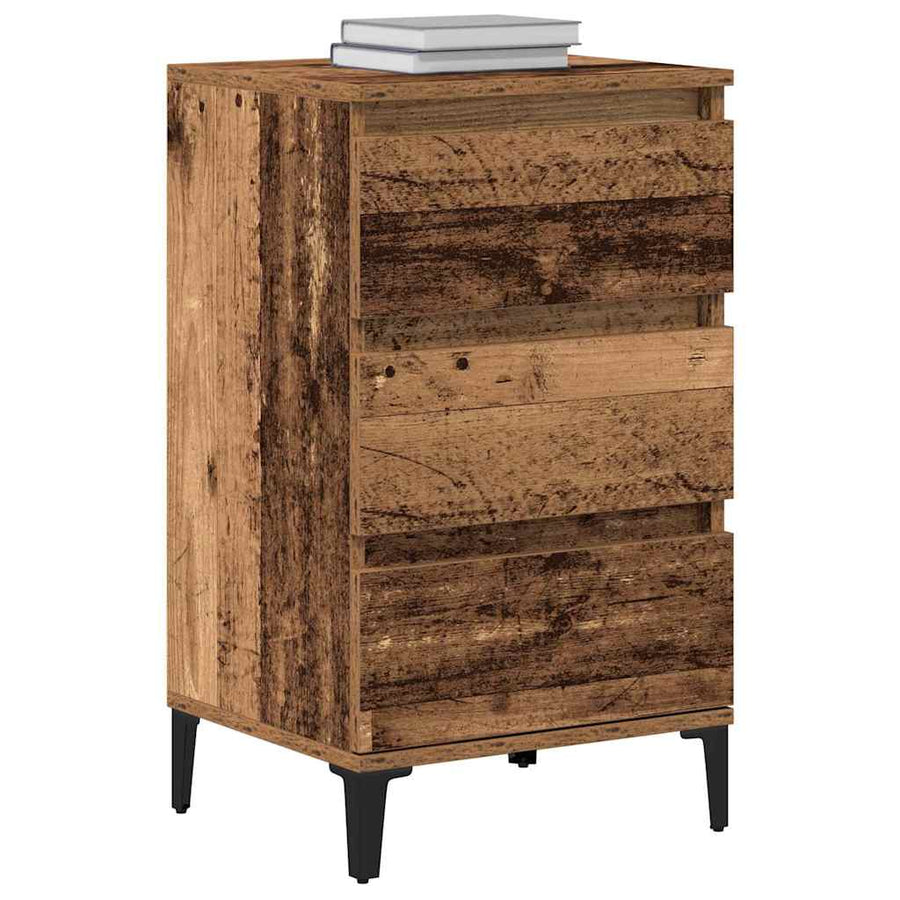 Nachtkastje met lade Oudhout 45 x 35 x 44 cm Bewerkt hout