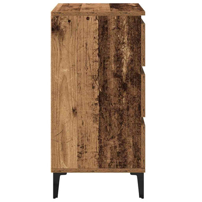 Nachtkastje met lade Oudhout 45 x 35 x 44 cm Bewerkt hout