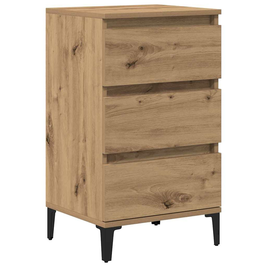 Nachtkastje met lade Artisan Eiken 45 x 35 x 44 cm Bewerkt hout