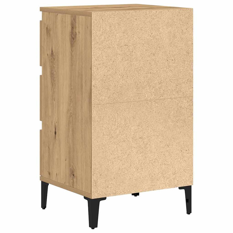 Nachtkastje met lade Artisan Eiken 45 x 35 x 44 cm Bewerkt hout