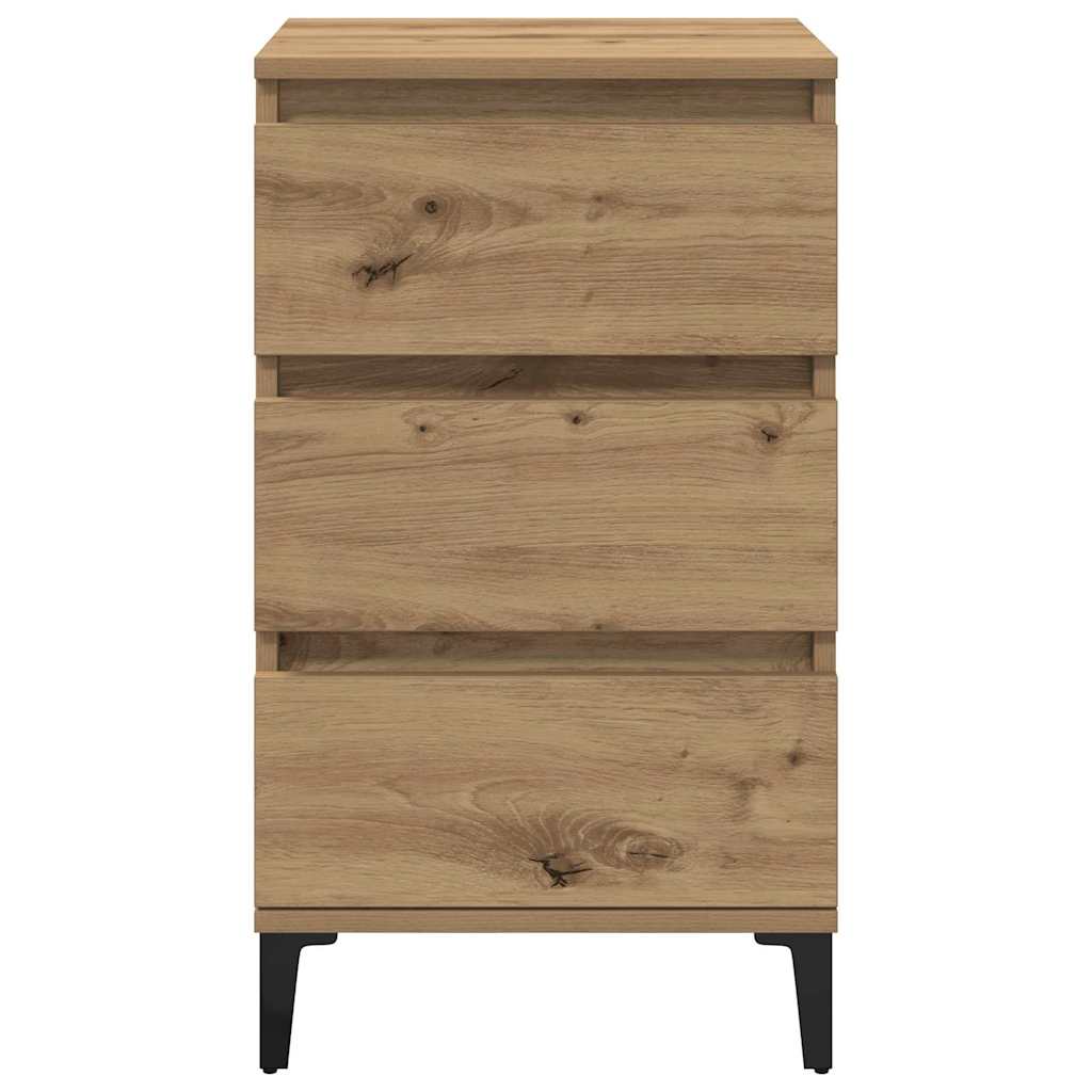 Nachtkastje met lade Artisan Eiken 45 x 35 x 44 cm Bewerkt hout